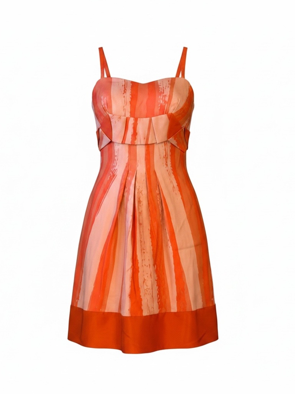 Gianni Bini Orange Striped Mini Dress- perfect for wedding guest